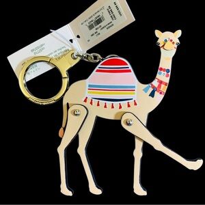 NWT Kate Spade Camel Key Chain, Vibrant multi color.(pink,green) Movable legs‎